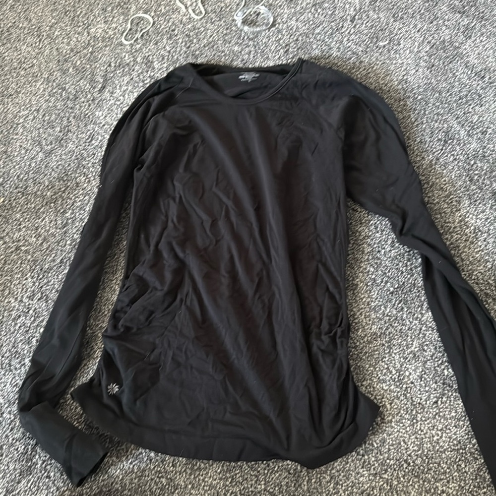 Athleta long stretchy black long sleeve - Picture 1 of 4